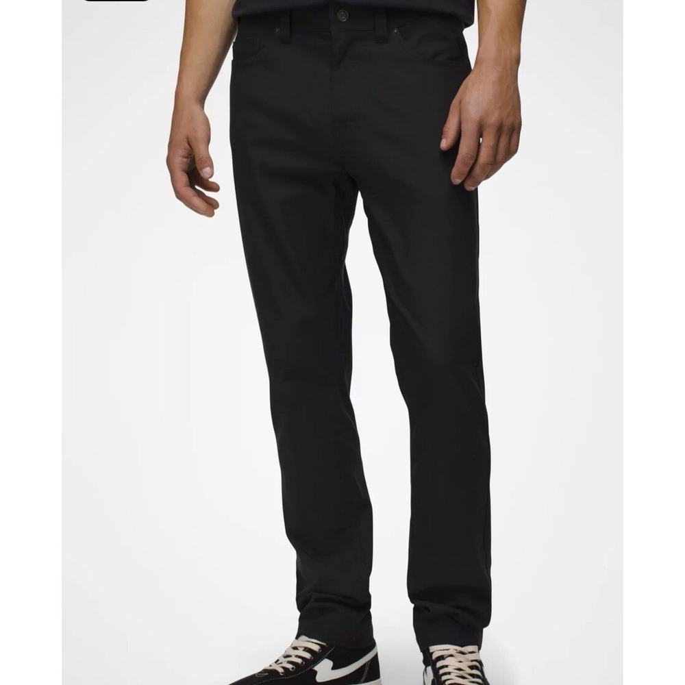 Prana Brion Slim Pant II 42x32 Hiking Trail Chino Black $85 1965551 C9